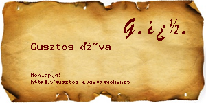 Gusztos Éva névjegykártya